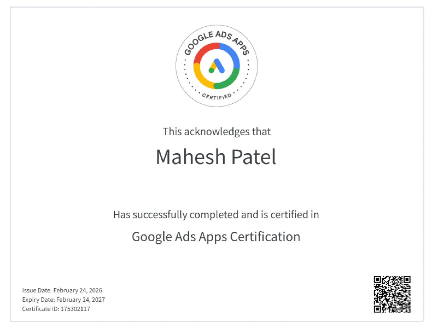 Google Ads Apps Certification Trusted